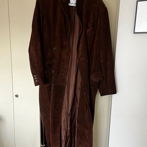 Alexa Chung for Madewell Double-Breasted Blazer Overcoat in Suede - Picture 4 of 6